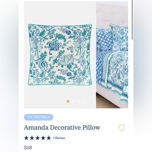 Roller Rabbit Amanda Decorative Pillows Turquoise 22x22